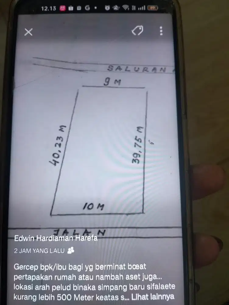 Jual Tanah di Desa Sifalaete Idanoi