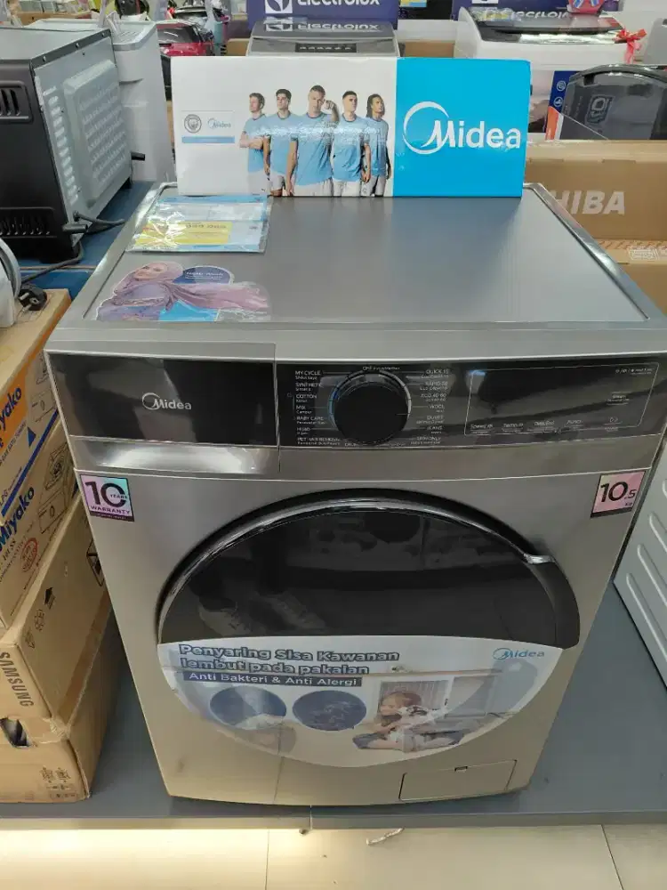 Mesin cuci midea 10,5KG cicilan tanpa DP , proses anti ribet