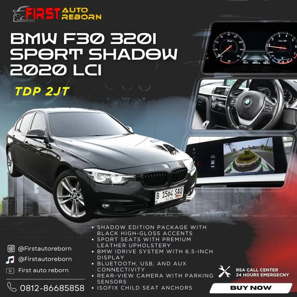 (TDP2jt) BMW F30 320i Sport Shadow 2020 Black