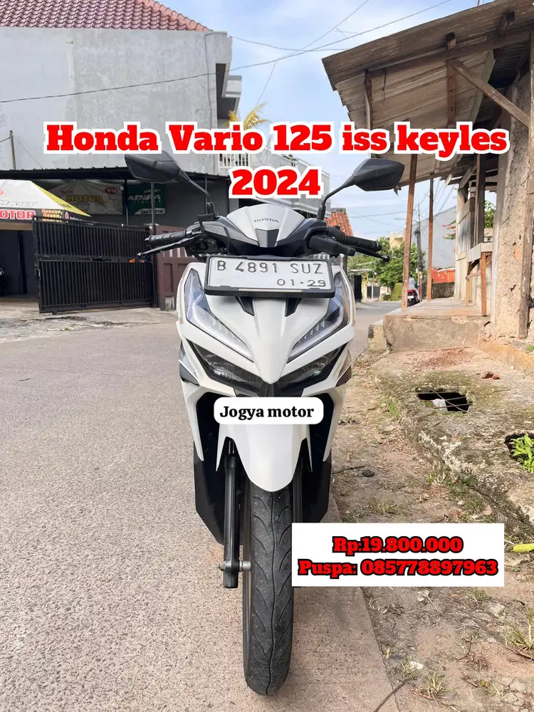 Honda Vario 125 keyles tahun 2024 cash credit