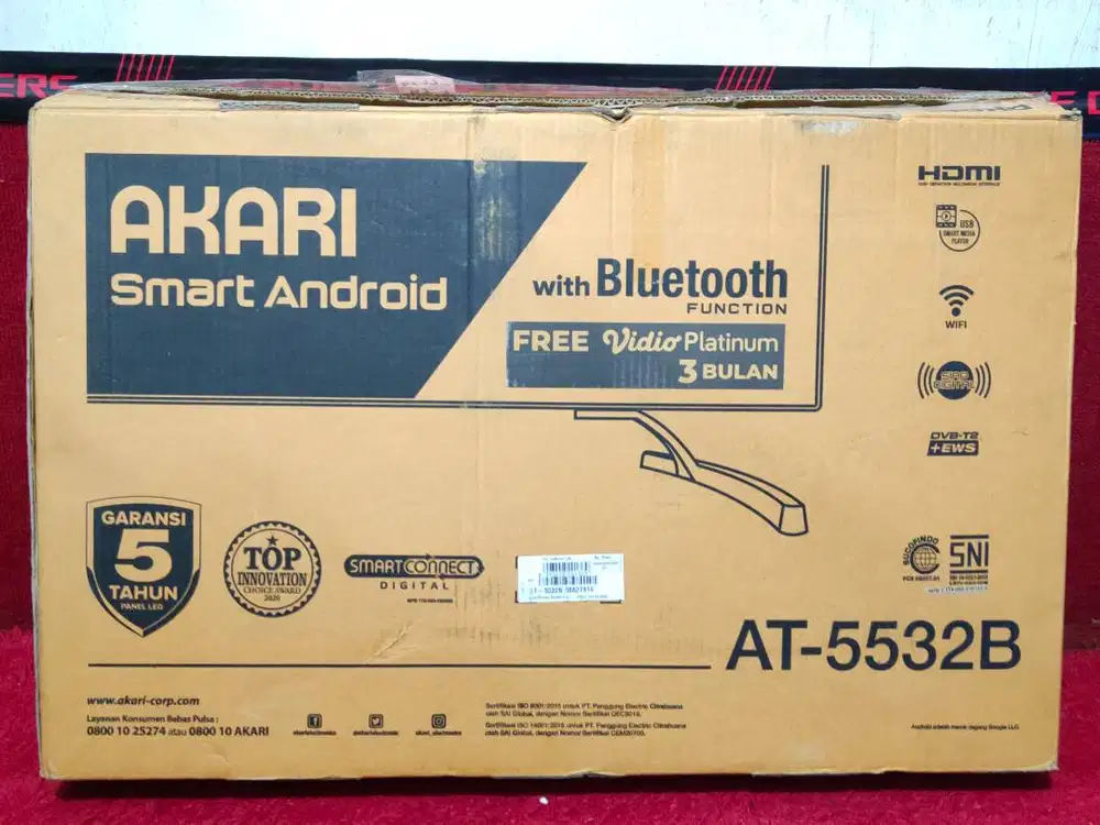 TV Akari AT-5532B Android TV Digital 32 inc FULLSET