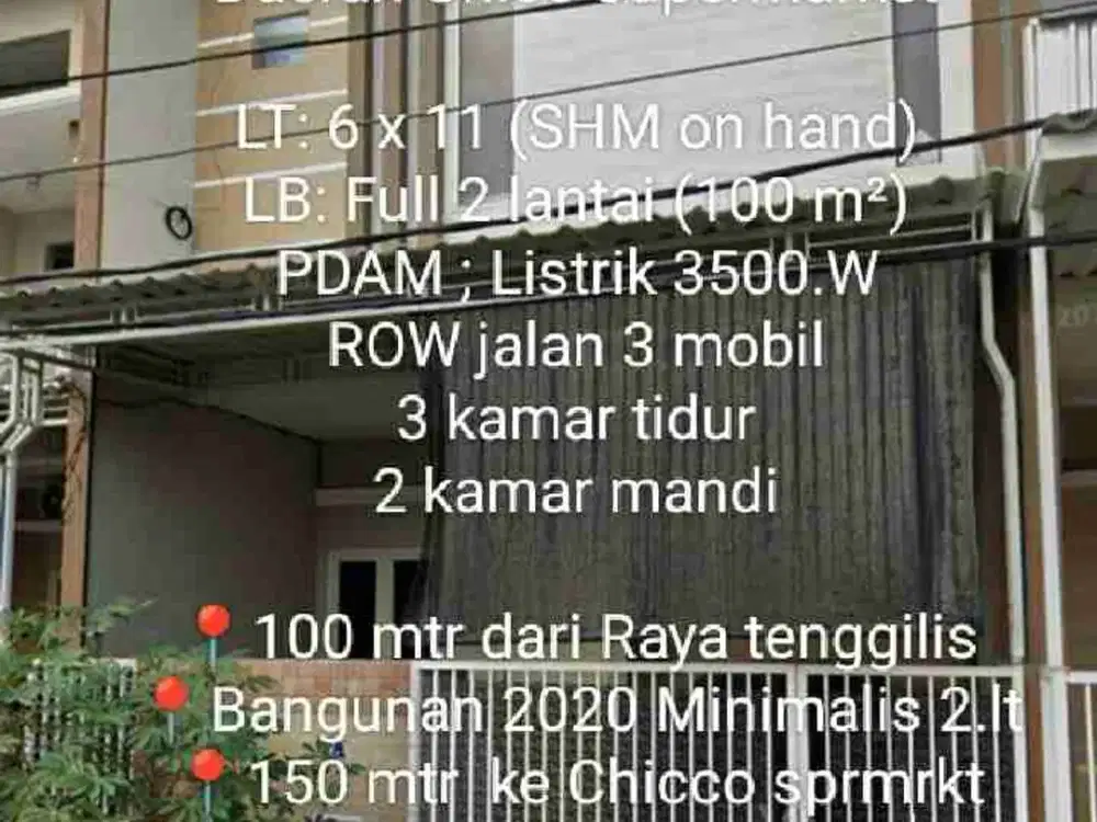 Sewa / jual rumah bagus baru siap pakai jl. tenggilis timur dekat chicco supermarket kampus Ubaya