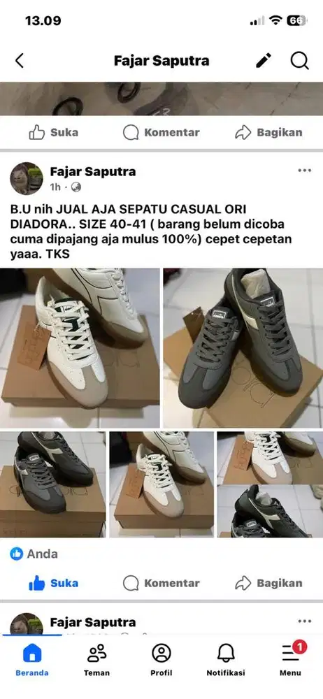 SEPATU CASUAL DIADORA (NEW LIKE)
