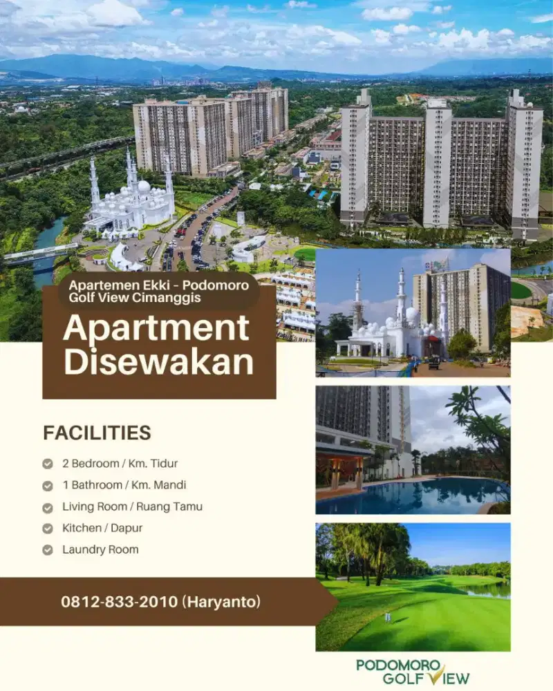 Disewakan Apart.Ekki 2 BR Full Furnish