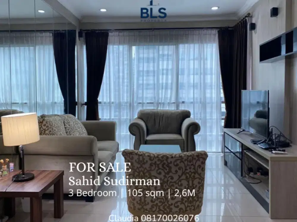 FOR SALE Apartment Sahid Sudirman 3BR