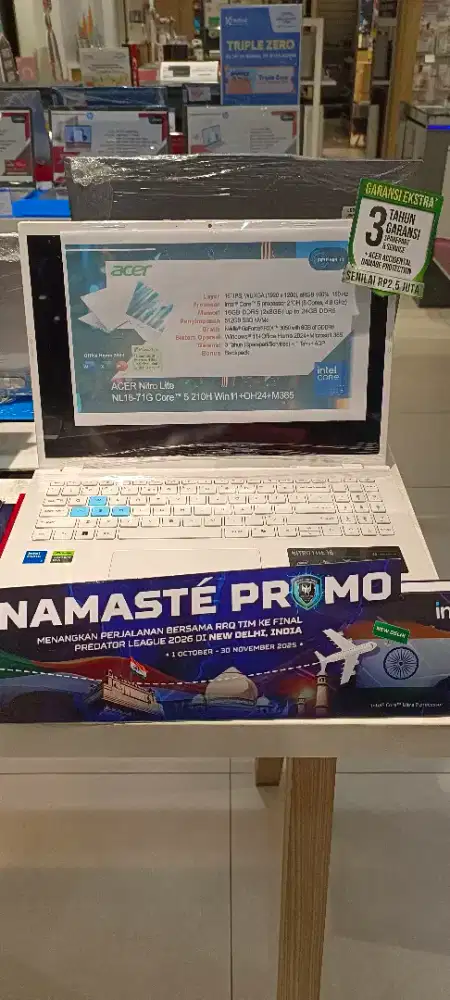 (New) Acer Nitro Lite Nl16 71g 55vc 16/512Gb Bisa Cicilan Bunga 0%