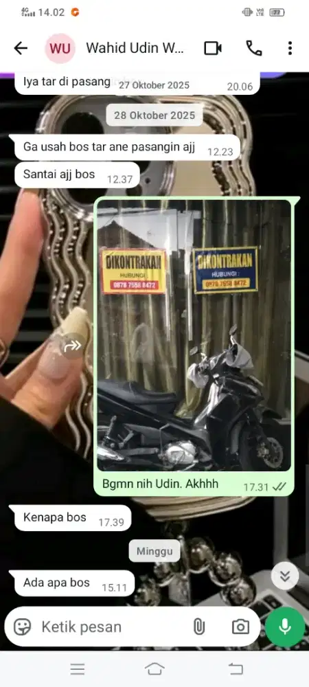 Toko dilengkapi kontrak