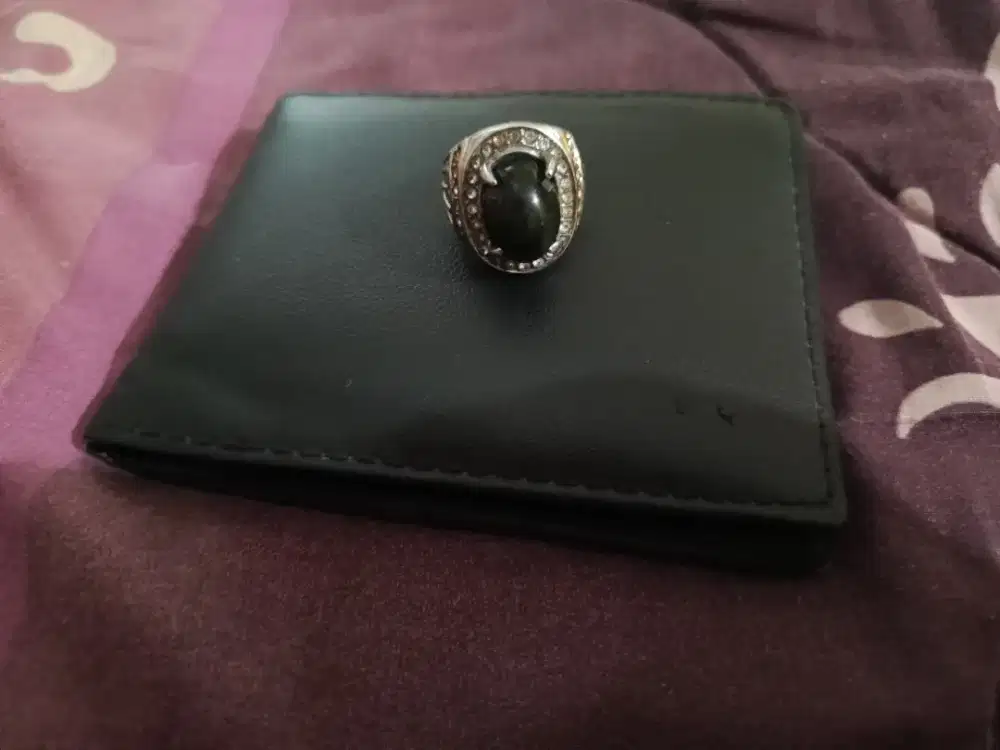 BLACK JADE RING TITANIUM ANTI KARAT DAN HITAM