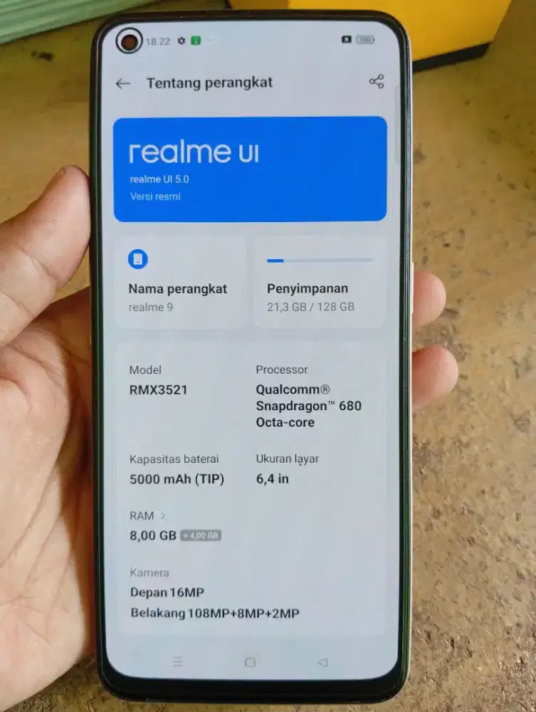 Hp realme 9 lengkap