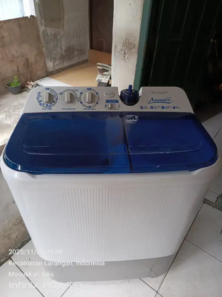 Mesin cuci merek SHARP 8KG normal Joss tinggal pake bosku..