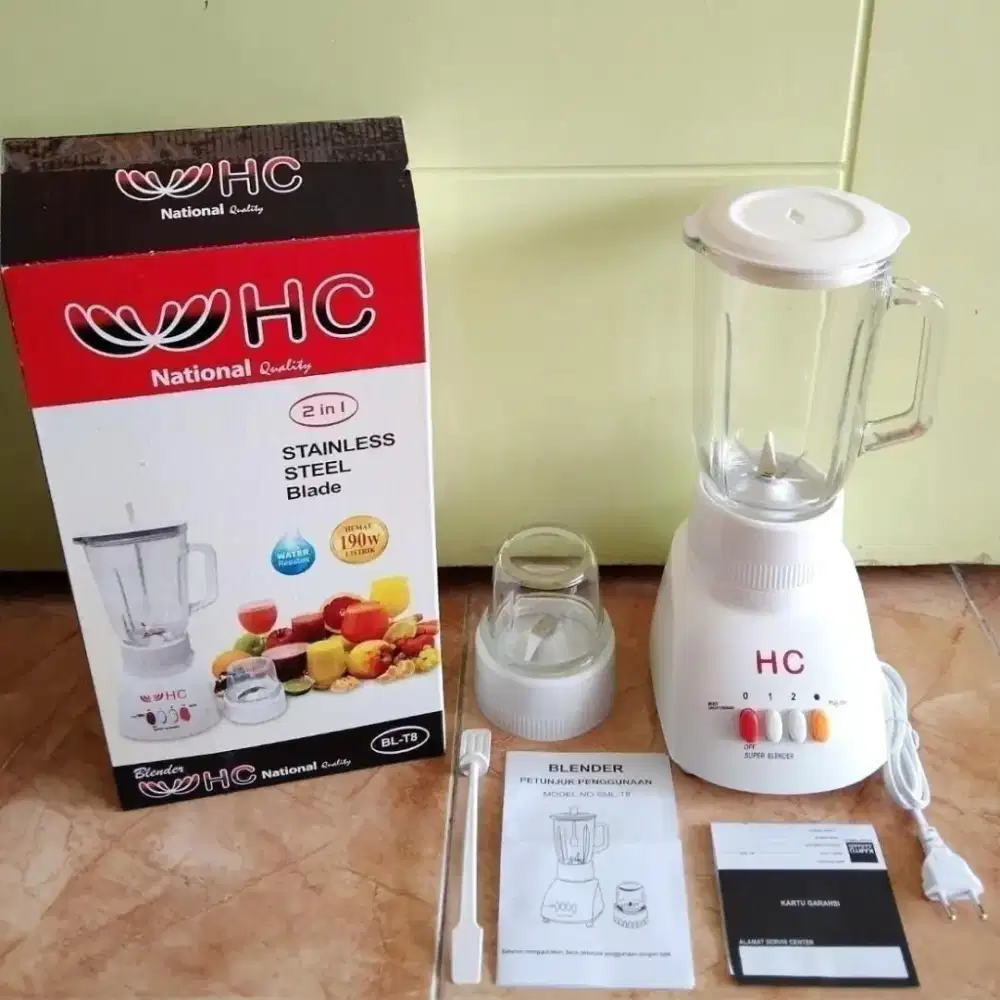 Blender Kaca 2 in 1 HC National Quality
