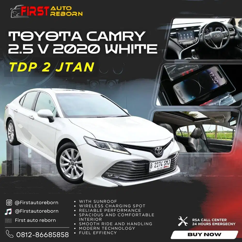 (Tdp2jtan) Toyota Camry 2.5 V 2020 White