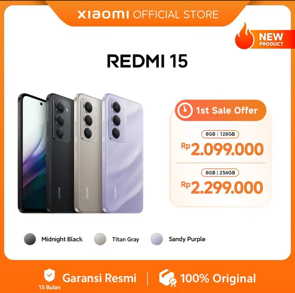 Redmi 15 256/8+8gb Baterai 7000mAh Snapdragon 685 Garansi Resmi