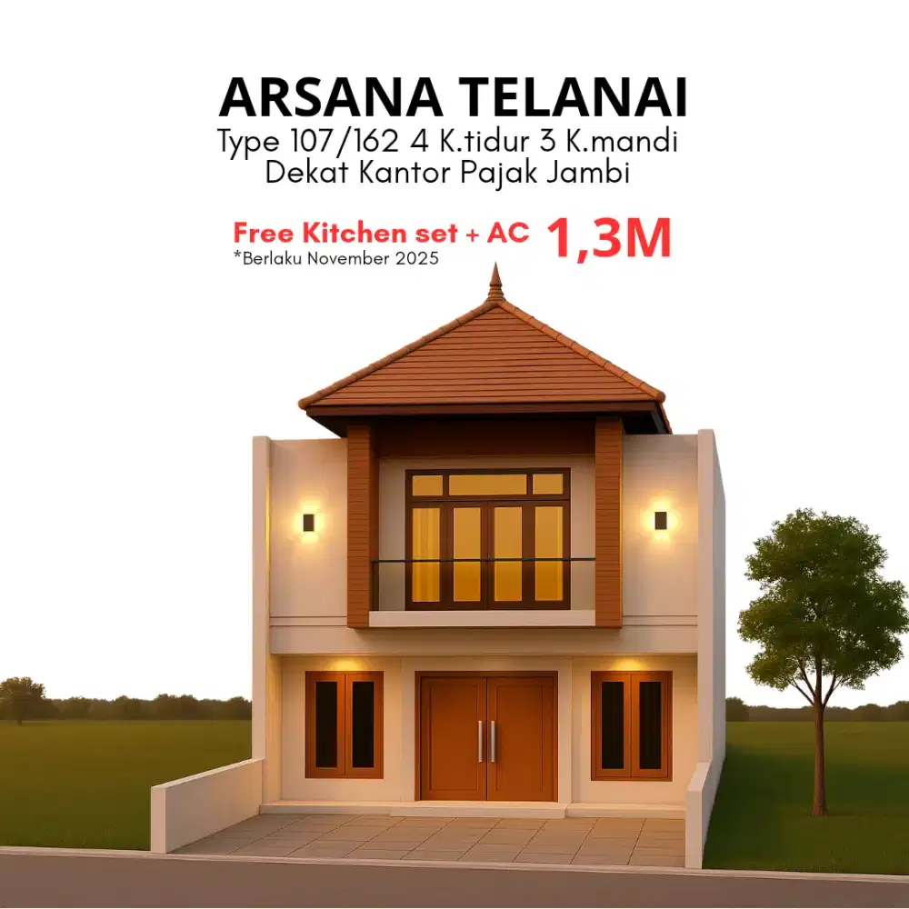 Rumah 2 lantai di Telanai Jambi