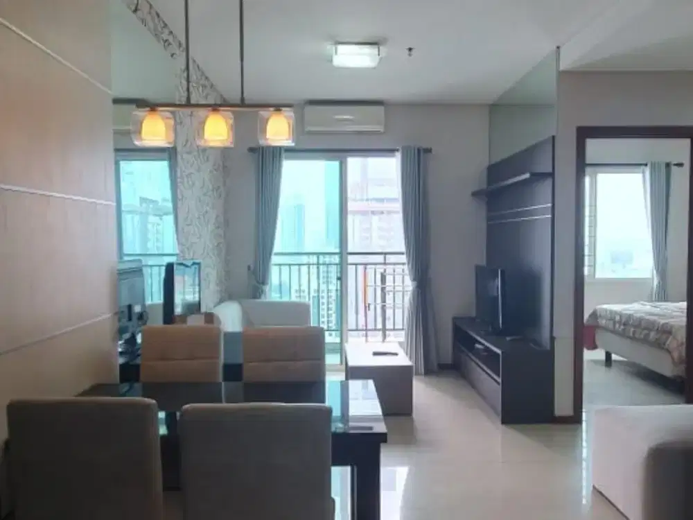 DIJUAL MURAH Apartemen Thamrin Residence 2 BR - Furnished Jalan Kaki Ke MRT / Halte Busway / Mall Grand Indonesia Plaza Indonesia Tanah Abang