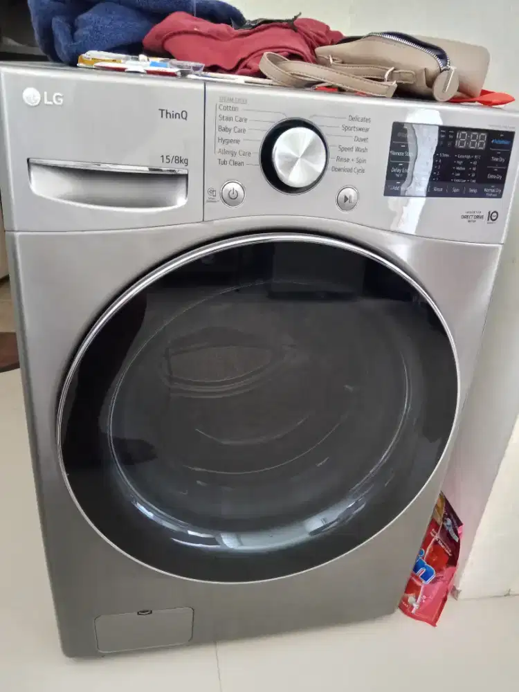 Dijual mesin cuci LG ThinQ 15/8kg