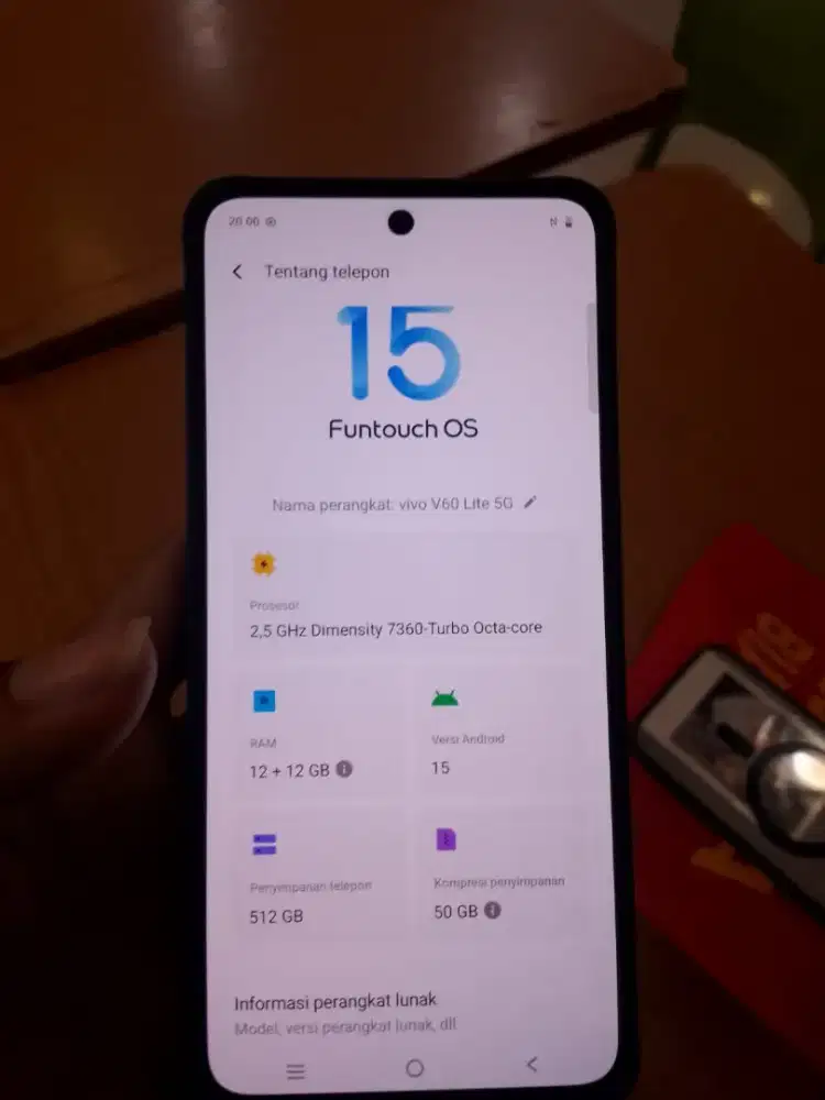 Vivo v60lite ram 12+12/512