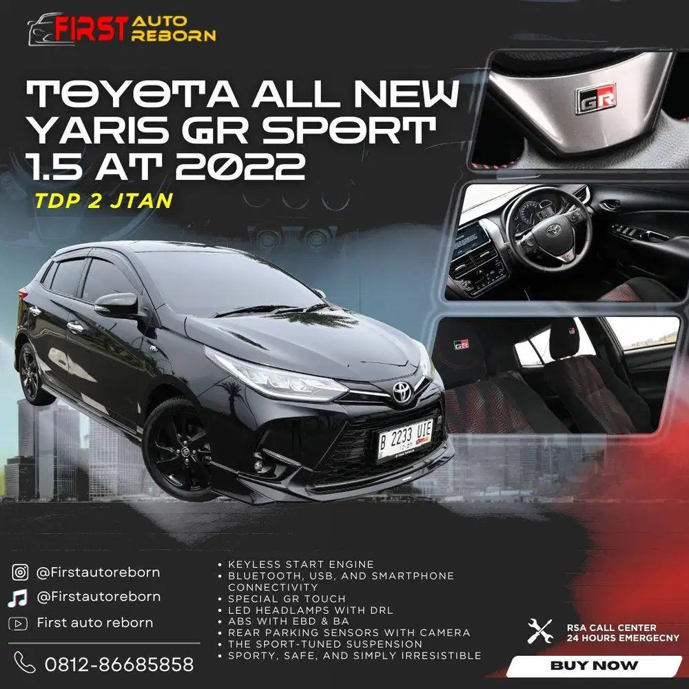 (TDP2jtan) Toyota Yaris GR Sport CVT 2022 Black