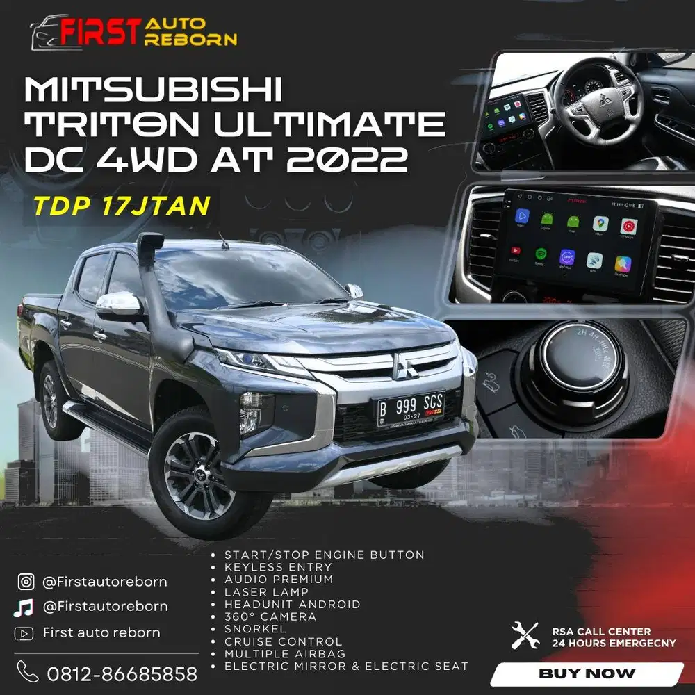 (TDP17jtan) MITSUBISHI TRITON ULTIMATE DC 4WD AT 2022