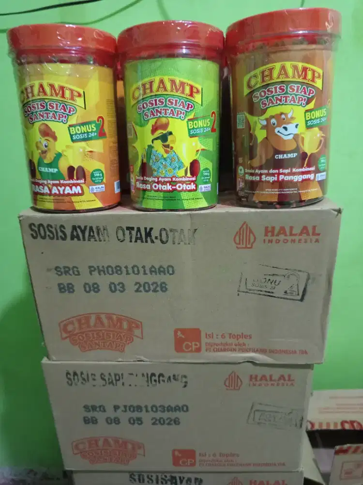 Sosis champ rasa ayam, sapi, otak2