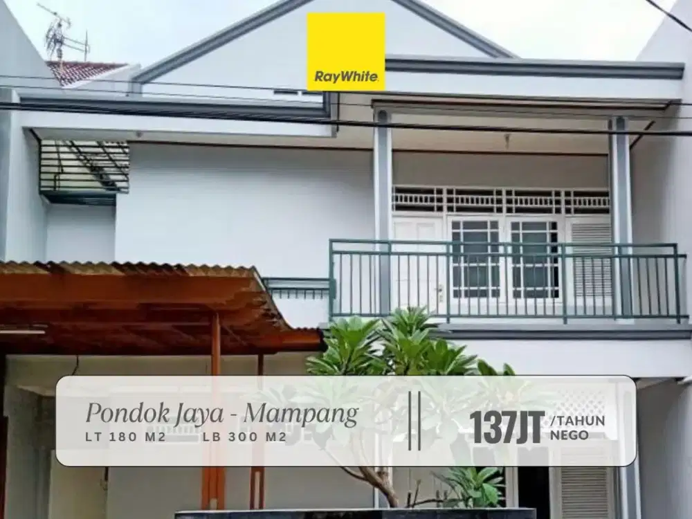 Disewa Rumah 2 Lantai di Pondok Jaya Mampang Jaksel