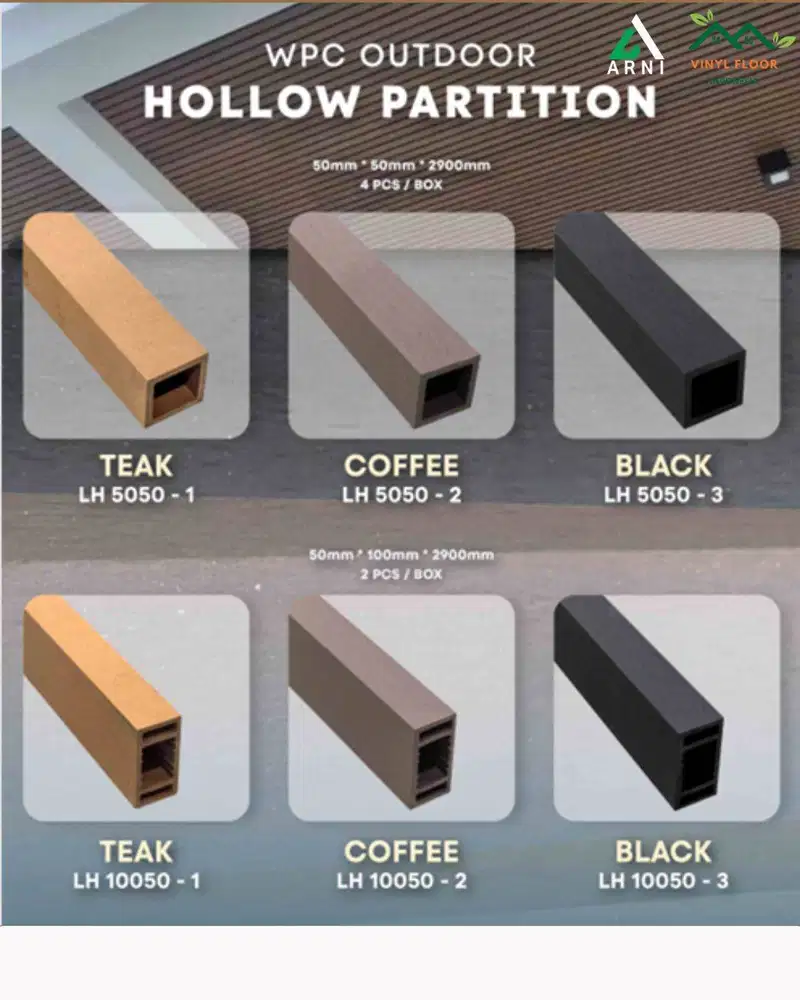 WPC Partisi Laiv Outdoor Tahan Cuaca | Desain Bagus, Barang Aman