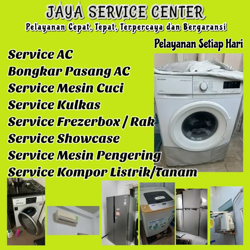 Service Mesin Cuci Bongkar Pasang AC Servis AC Kulkas Frezer Gedangan