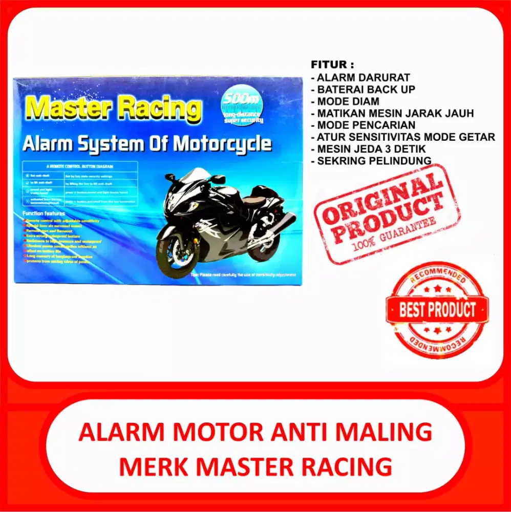 Alarm motor universal anti maling