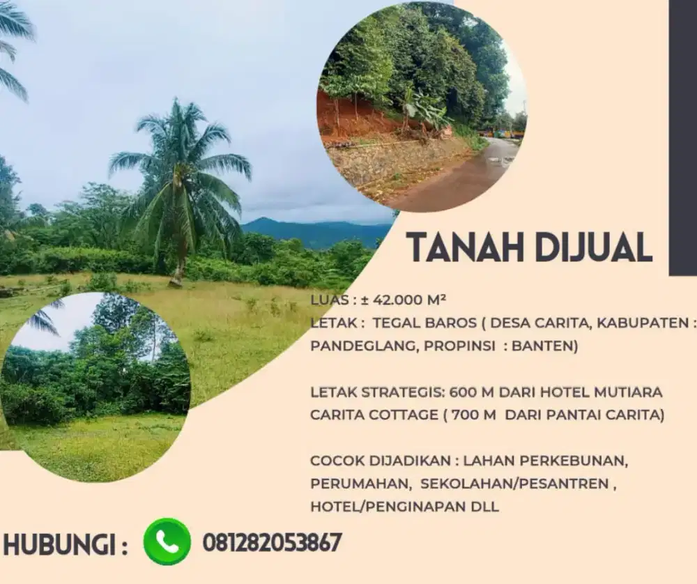 DIJUAL TANAH DITEGAL BAROS
