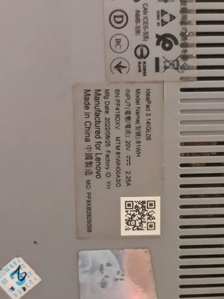 Laptop lenovo ideapad 3 14gls05 normal