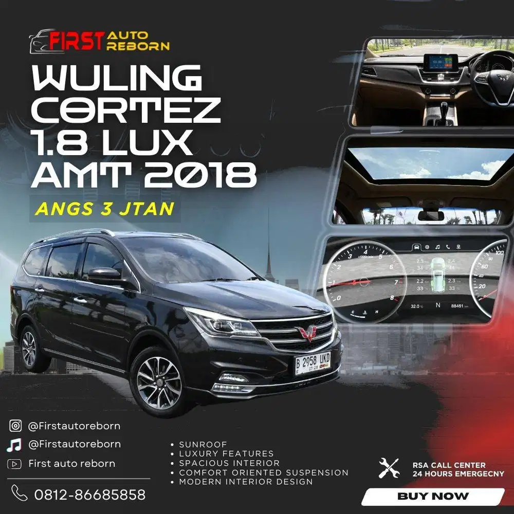 (TDP17jtan) Wuling Cortez 1.8L AMT Sunroof 2018