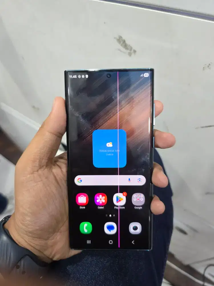 Samsung s22 ultra 5g ram 12/256 fullset minus garis 1