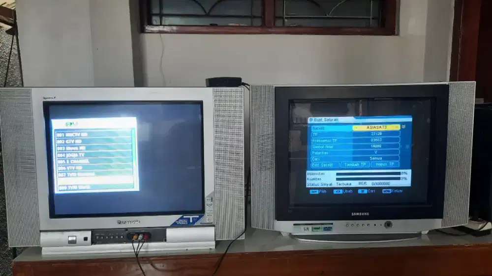 2 tv tabung samsung slim dan panasonic .