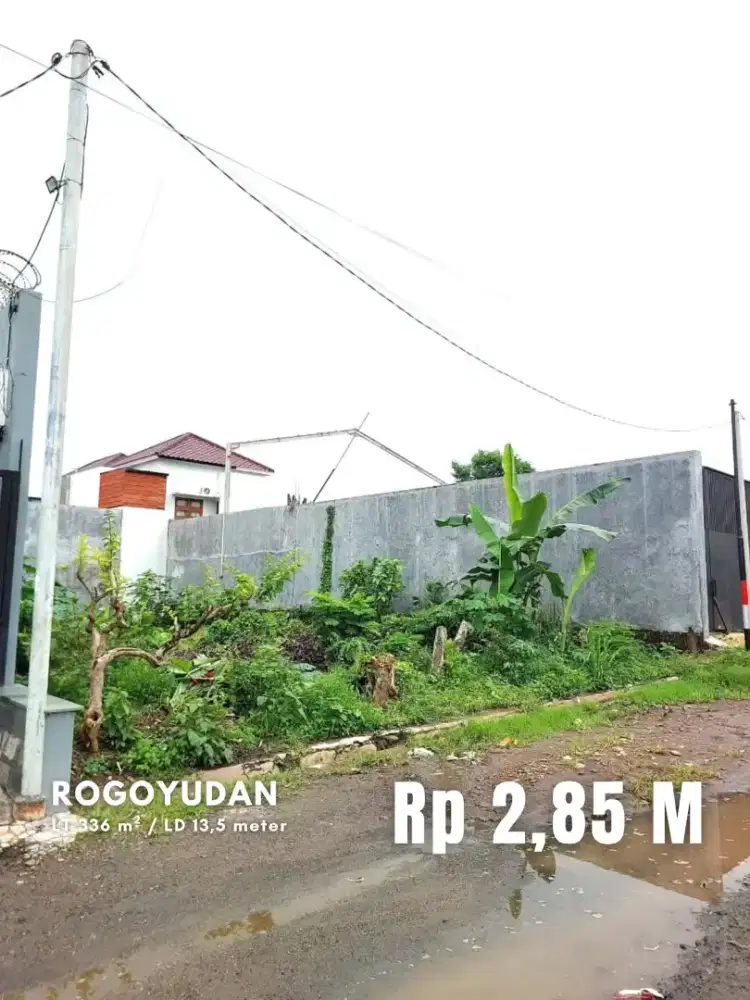 Dijual Tanah Tengah Kota di Rogoyudan dekat Jalan Magelang