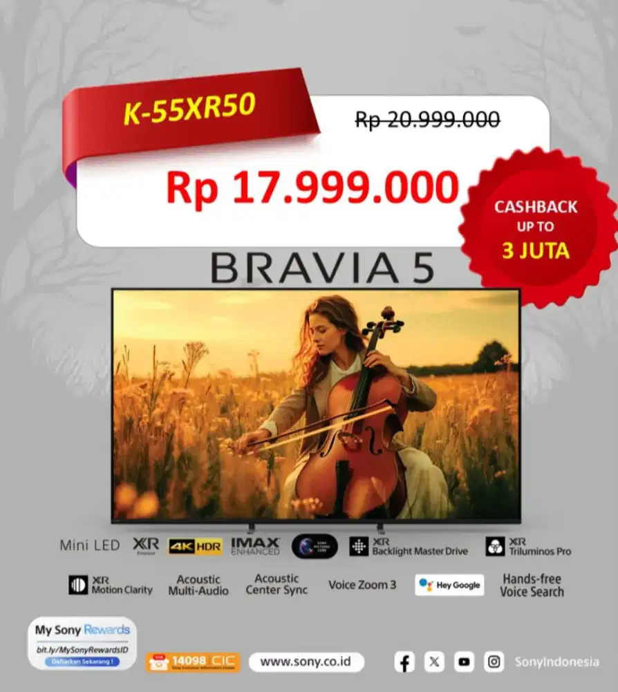 SONY BRAVIA5 K-55XR50