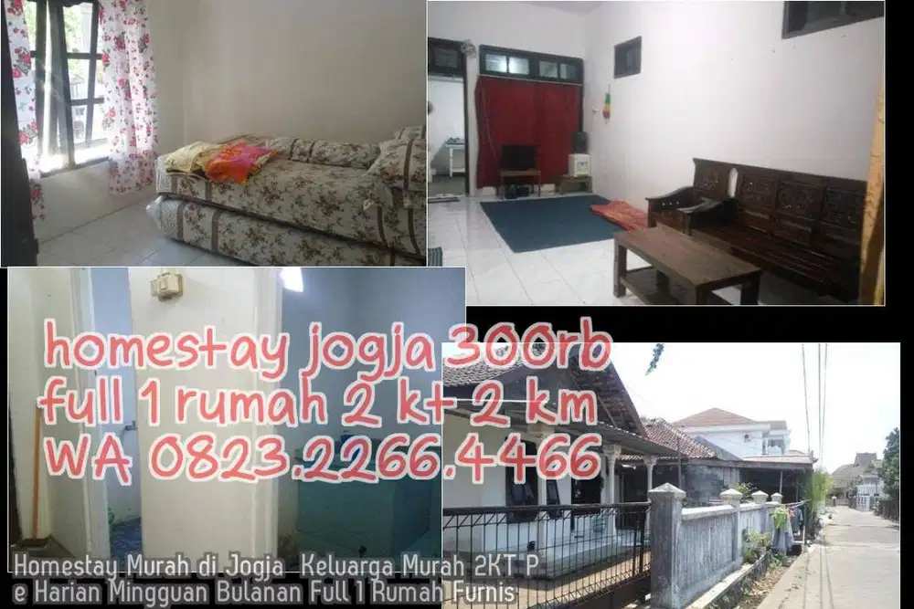 Homestay Murah di Jogja  Keluarga Murah 2KT Pe Harian Mingguan Bulanan