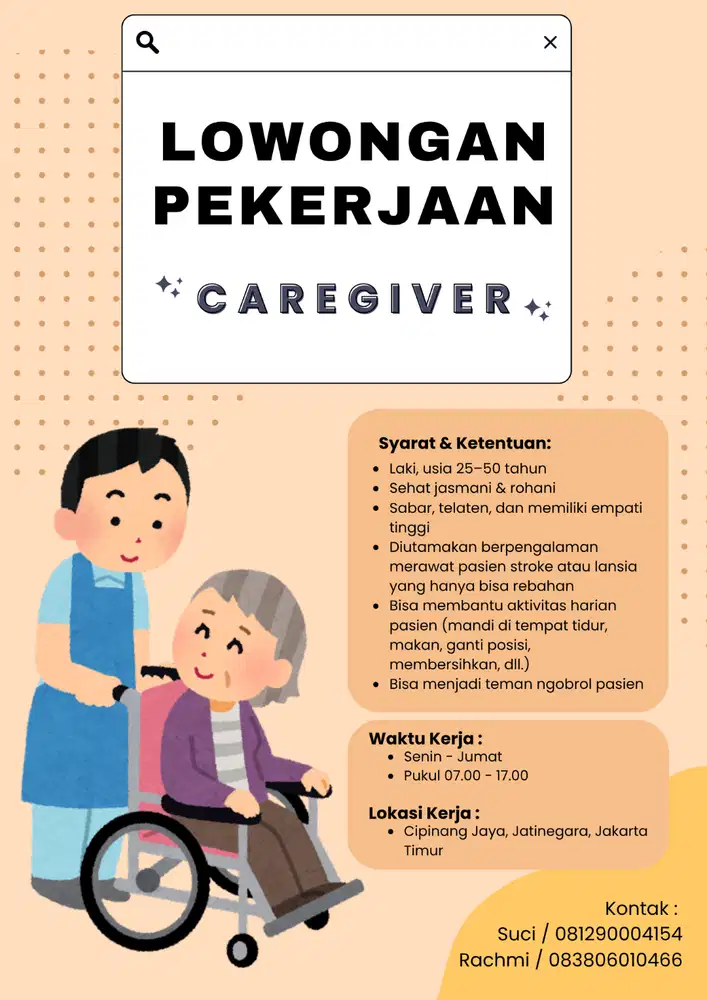 Perawat / Caregiver untuk Orang Stroke