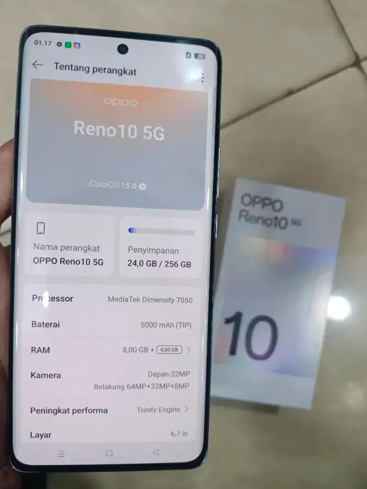 OPPO RENO 10 5G 8/256 FULLSET ORIAN