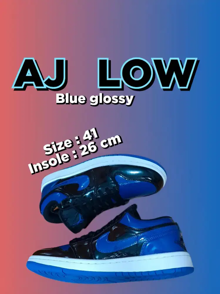 Sepatu sneakers casual 4je low size 41 insole 26cm