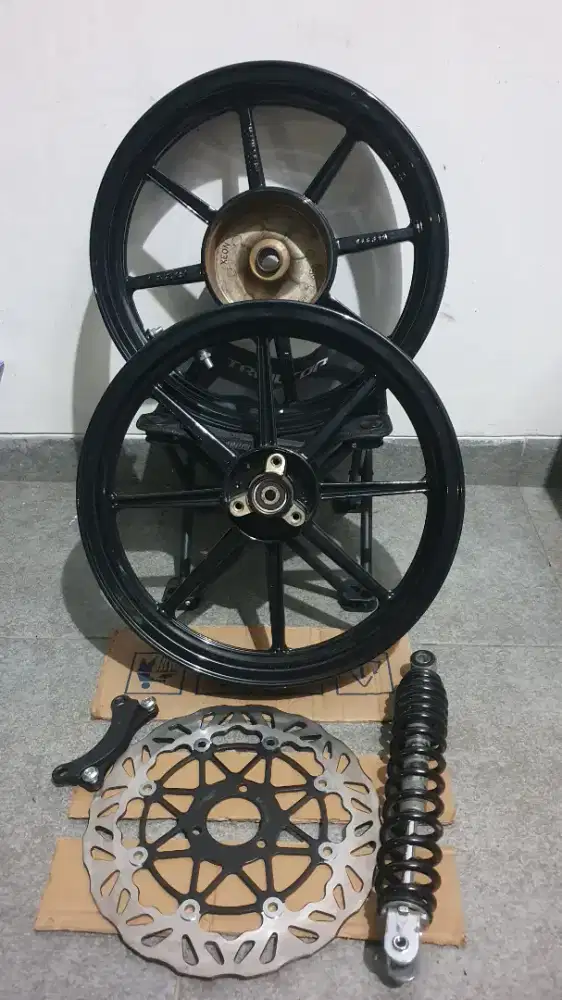 Velg P8 matic Yamaha, Disk brake & Shock breaker