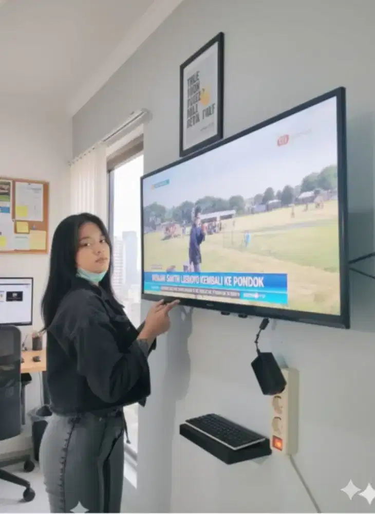 pasang & jual bracket buat gantungan tv led lcd di tembok rapih nyaman