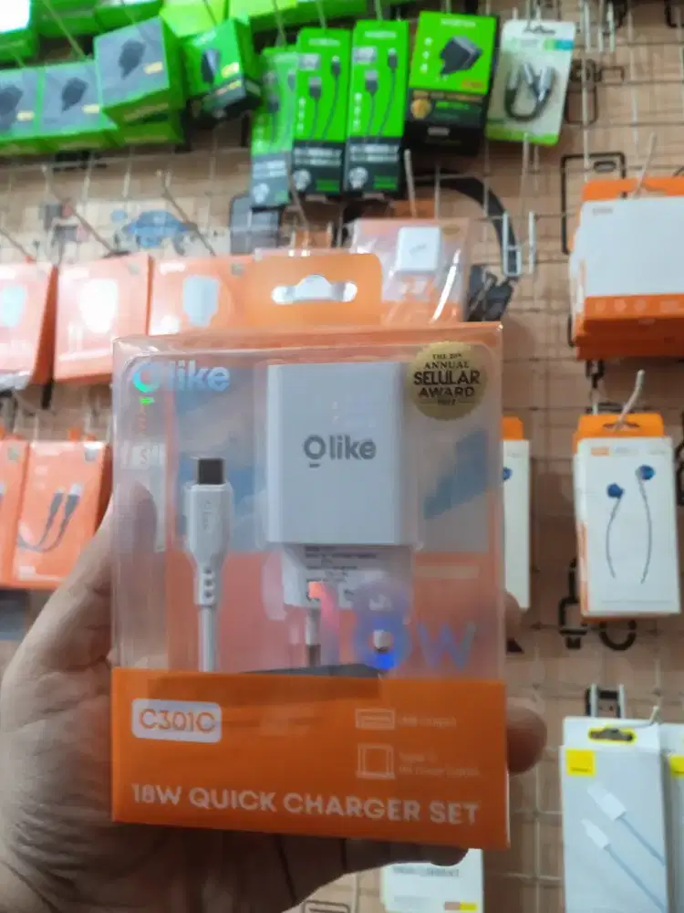 OLIKE C301C - USB CHARGER SET ADAPTOR + KABEL USB TYPE C FAST CHARGING