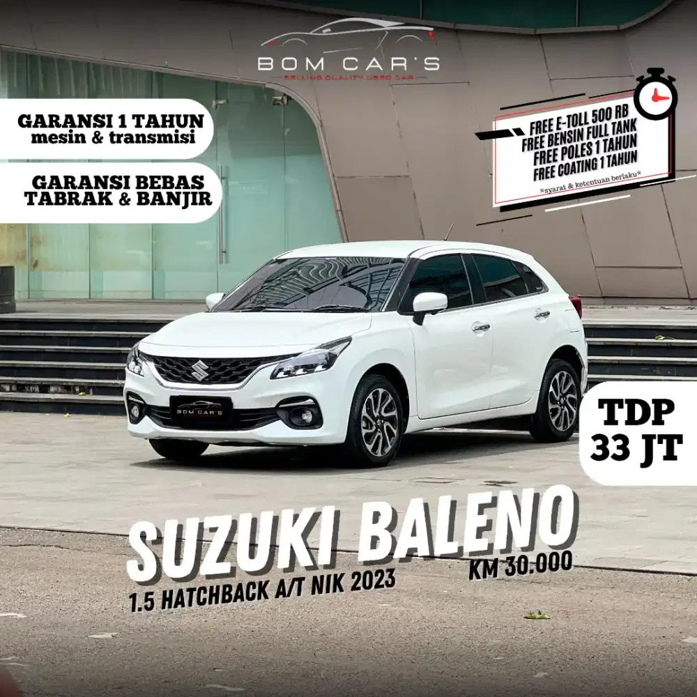 CASH 225 JUTA | SUZUKI BALENO 1.5 HATCHBACK AT 2023