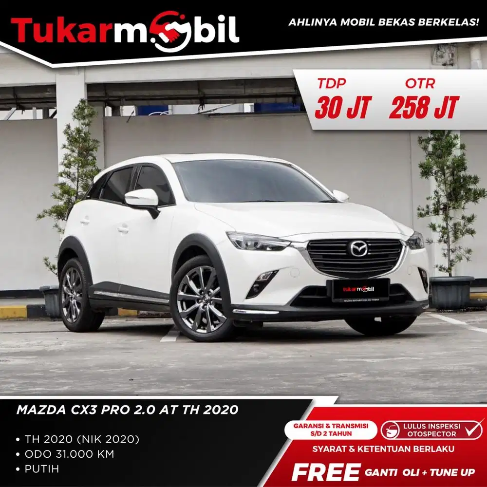 [BERGARANSI] MAZDA CX3 PRO 2.0 MATIC TAHUN 2020 LOW KM
