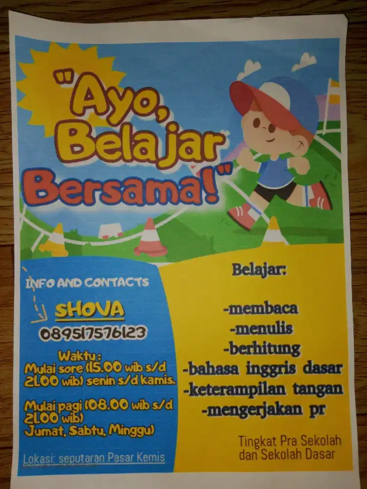 Kursus privat tingkat SD dan smp