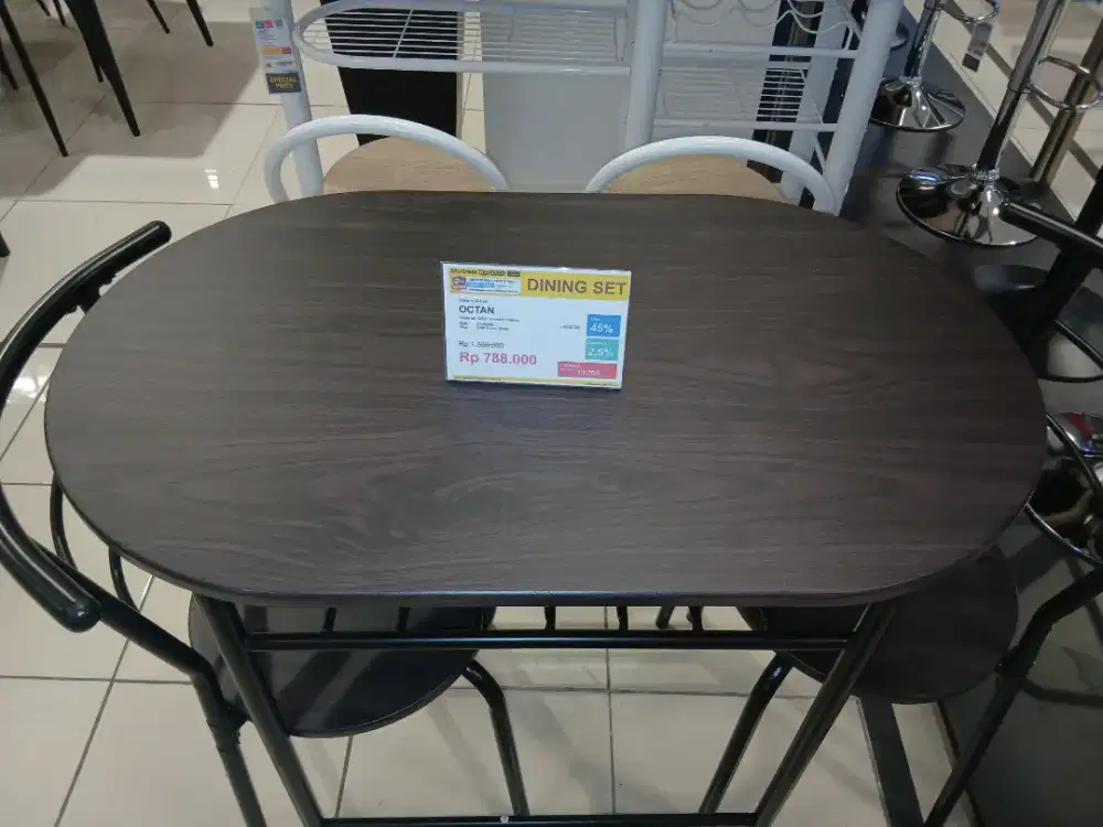 Beli Sekarang, Bayar Nanti! OCTAN Dining Set Minimalis Pakai Indodana