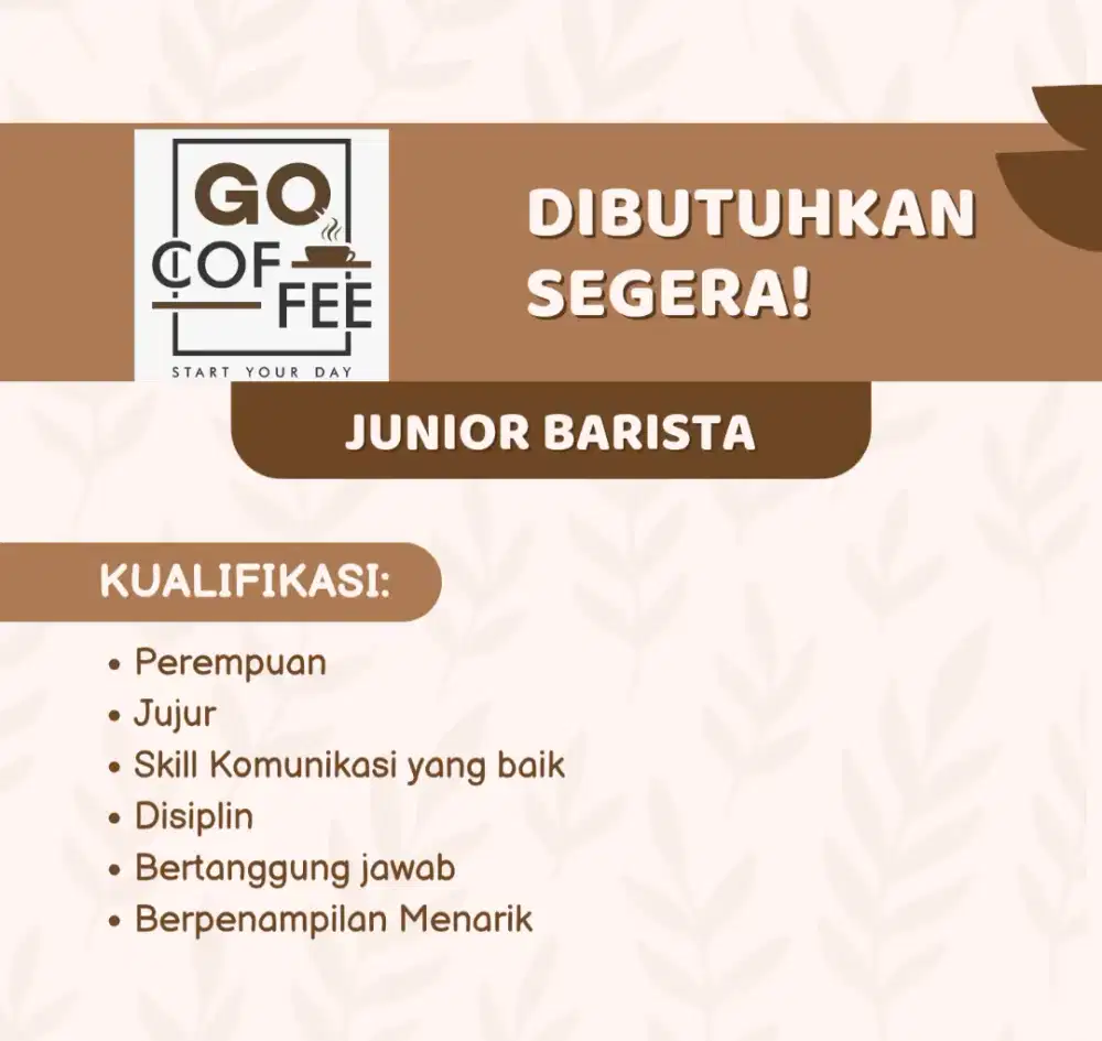 Loker Junior Barista