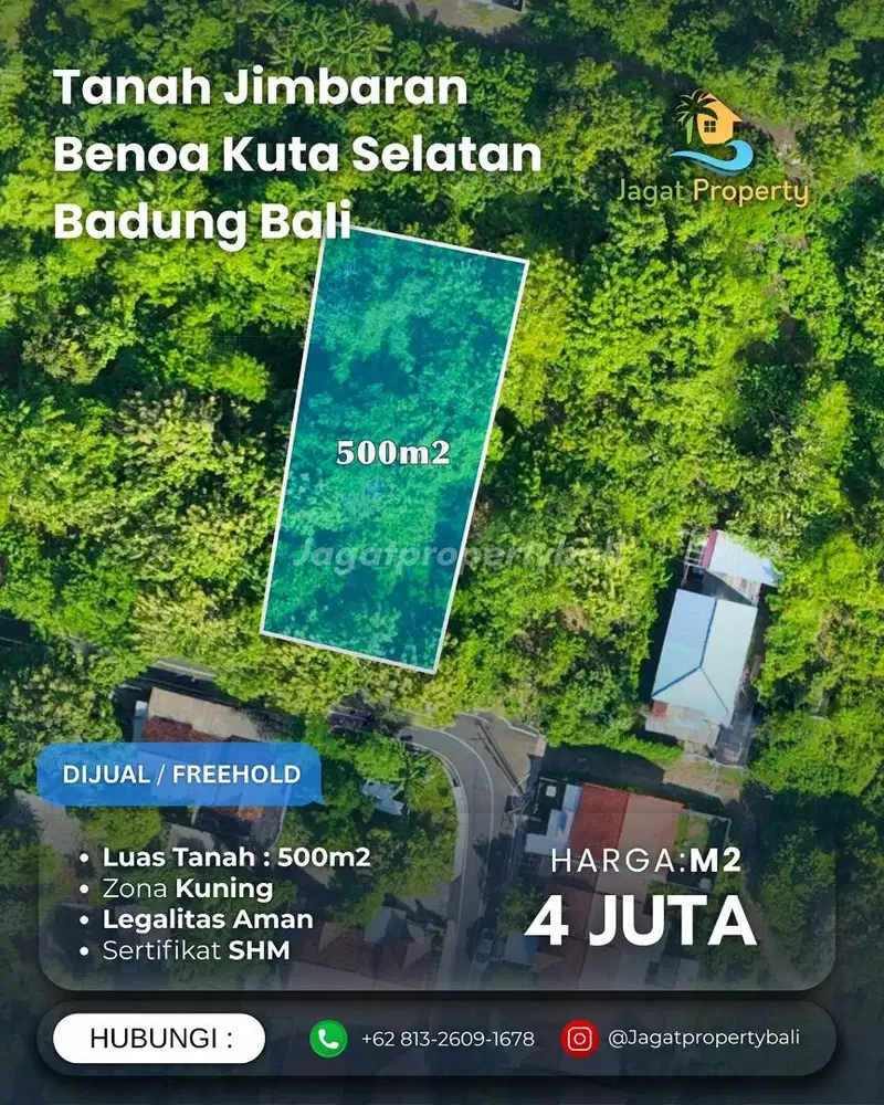 DIJUAL TANAH JIMBARAN - BENOA - KUTA SELATAN BALI