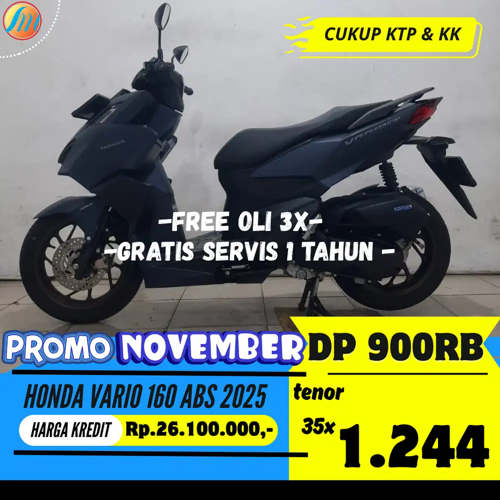 HONDA VARIO 160 ABS 2025 SEKEN KREDIT DP 900RIBU ANGSURAN TERJANGKAU