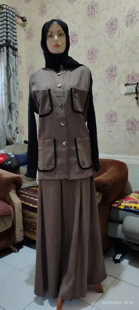 Baju rompi stelan rok